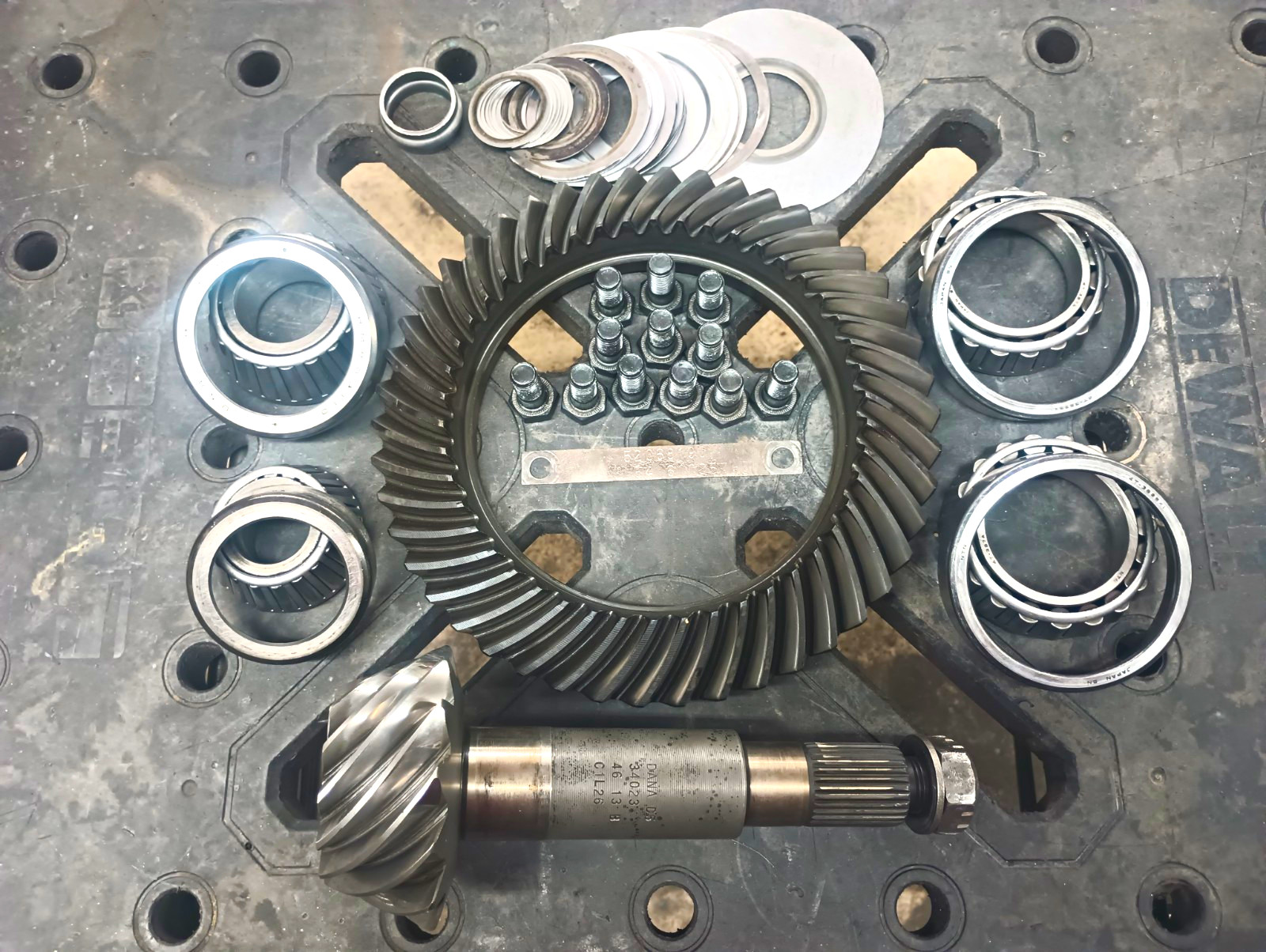 DANA 60 3.54 Ring Pinion Eaton Gears with Set Up Bearings and Shims Mopar Chevy