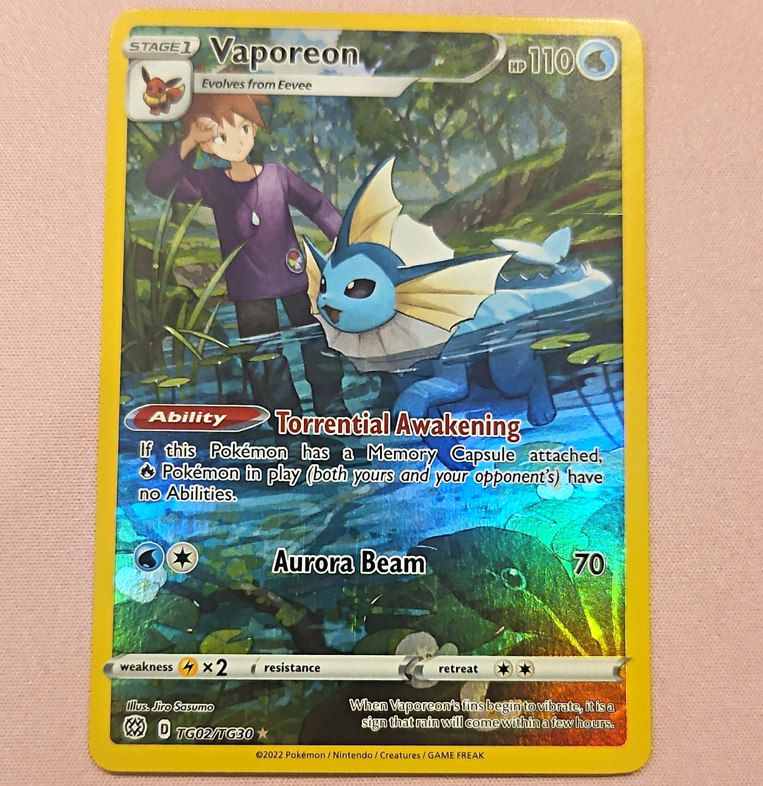 Pokemon TCG Vaporeon TG02/TG30 SWSH09 Brilliant Stars TG Ultra Rare Holo EN Pokemon TCG Vaporeon TG02/TG30 SWSH09 Brilliant Stars TG Ultra Rare Holo EN