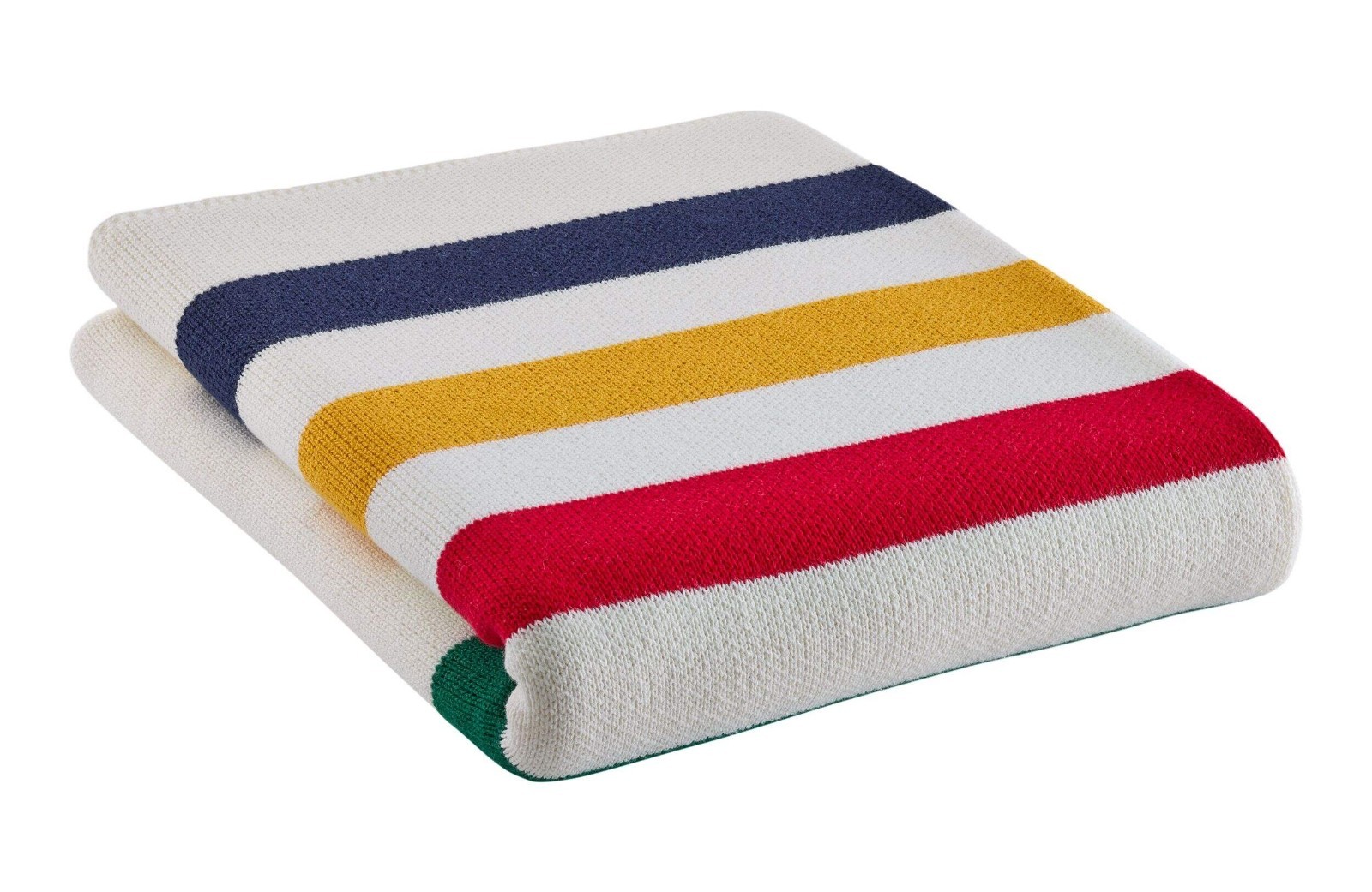 Hudson's Bay Company Stripes Cotton Summer Throw Blanket Knit Multi Cozy NWT