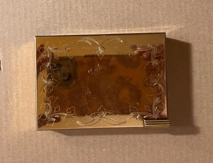 Vtg 1950s Volupte Sophistisand Compact Powder Case Pop Out Lipstick Puff Sifter Vtg 1950s Volupte Sophistisand Compact Powder Case Pop Out Lipstick Puff Sifter