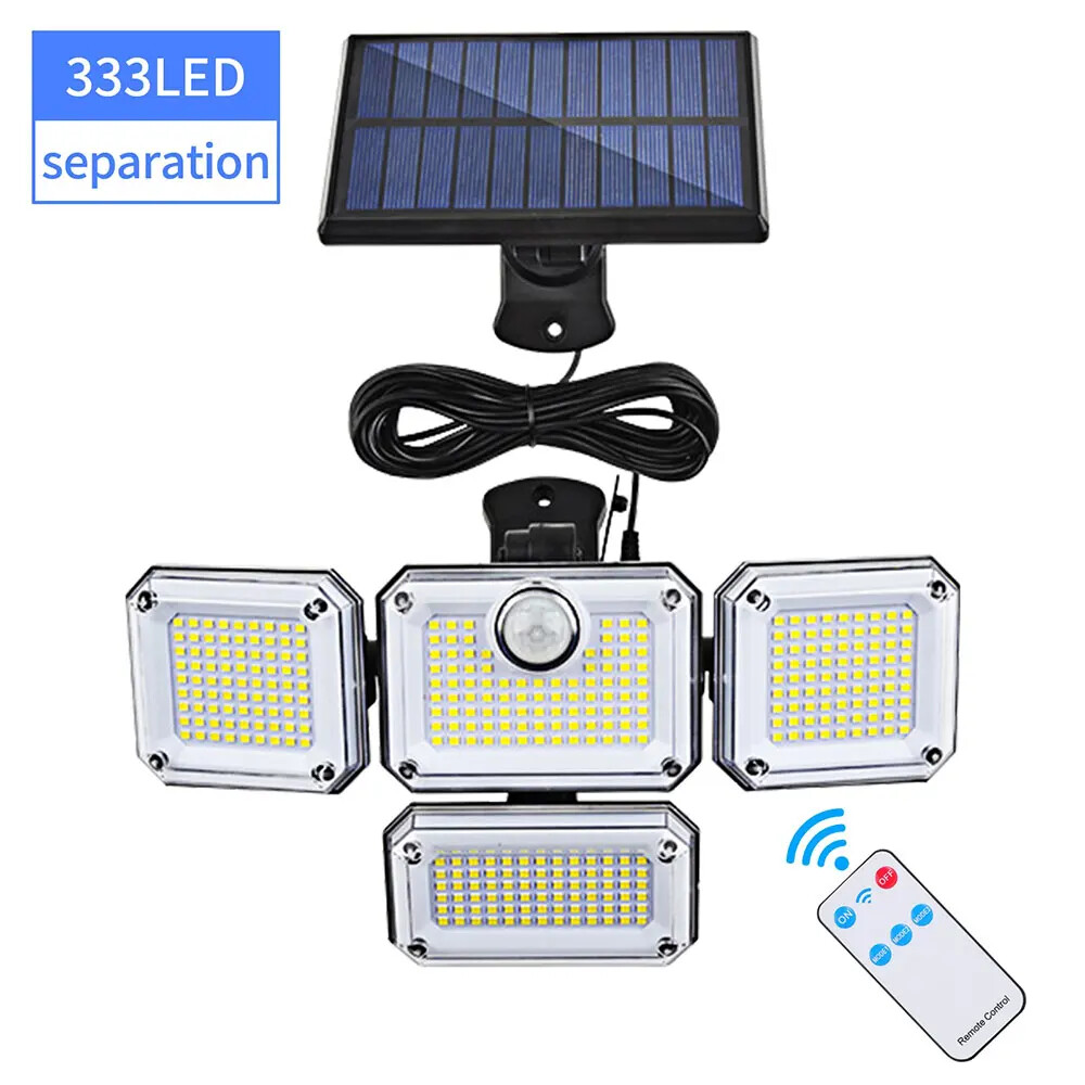333 LED Solar Lights Outdoor 3000LM Waterproof Motion Sensor Security Wall Lamp