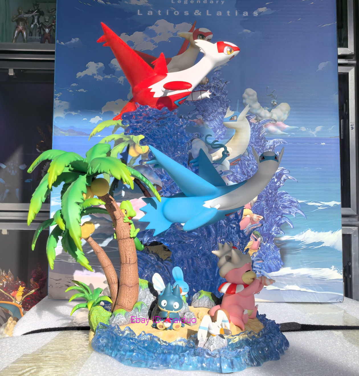 PPAP Studio Latios Latias Resin Figurine Statue Collectibles 38cm