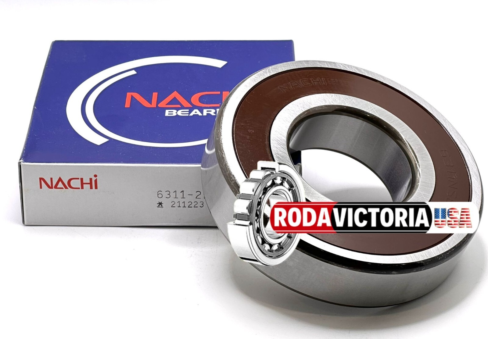 NACHI 6311 2NSE C3 DEEP GROOVE BALL BEARING, RUBBER SEALED 55x120x29mm 6311-2RS