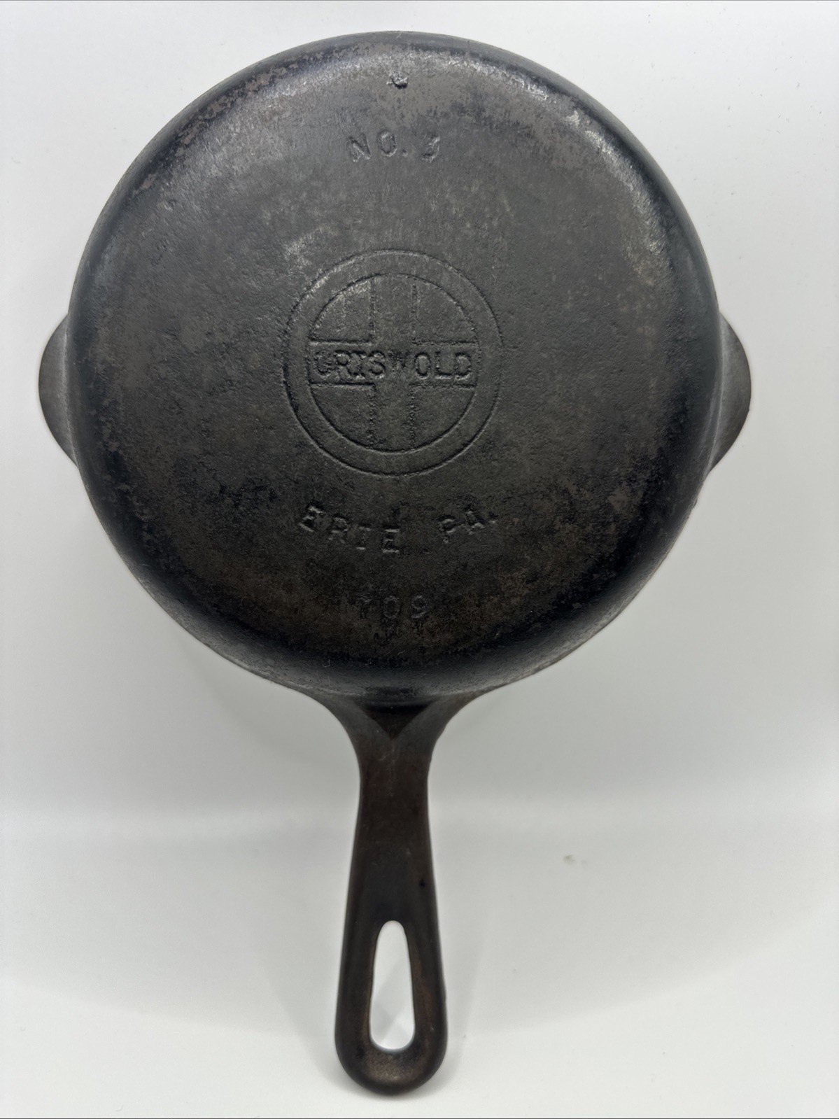 Vintage Griswold No 3 Cast Iron Skillet 709 Block Logo Erie PA Vintage Griswold No 3 Cast Iron Skillet 709 Block Logo Erie PA