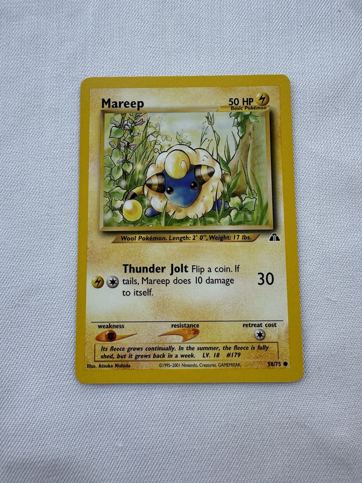 Pokemon 2001 Mareep Neo Discovery NM-Mint 58/75 Common Vintage WOTC Rare
