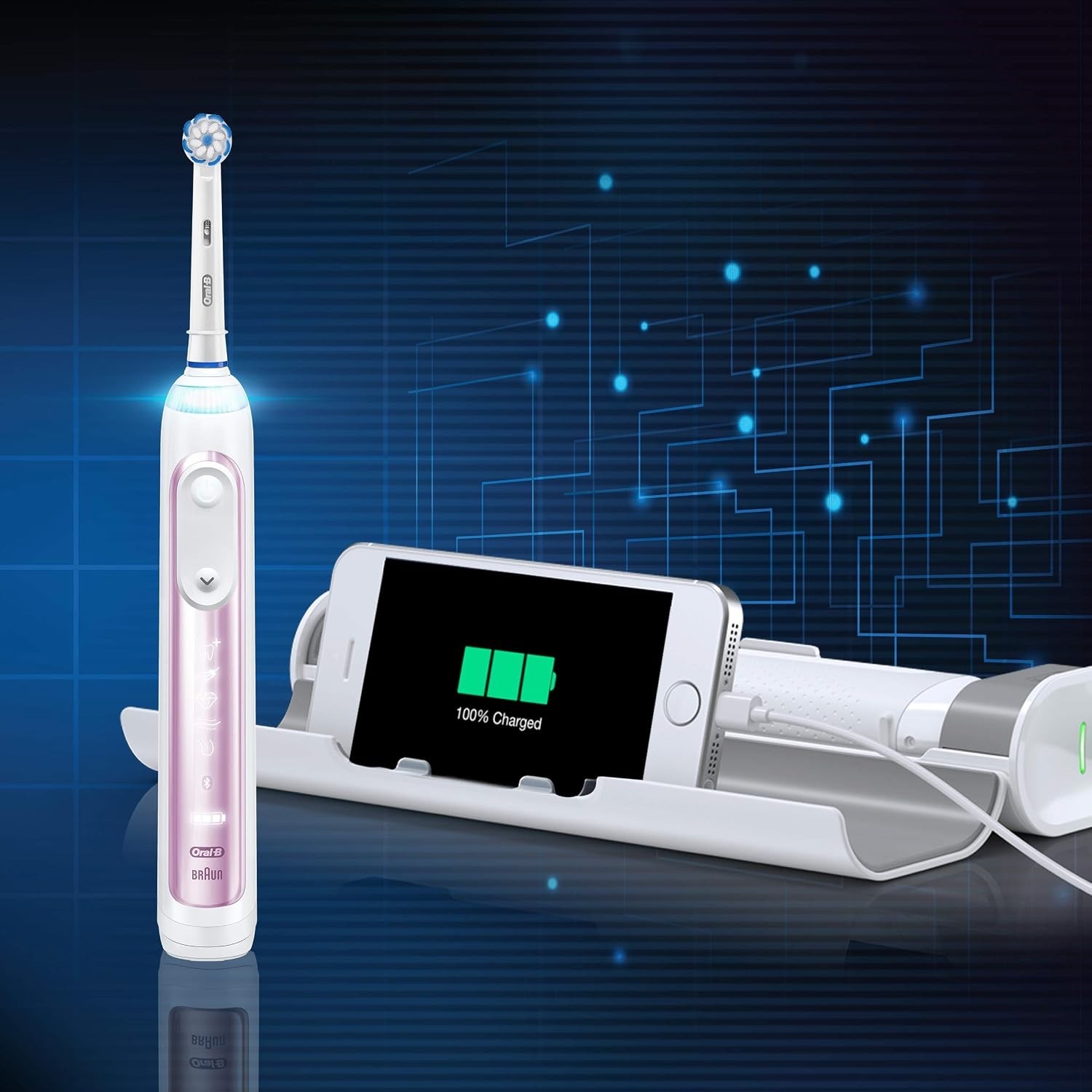 *BRAND NEW* Oral-B 8000 Electric Rechargeable Toothbrush Timer -Sakura Pink