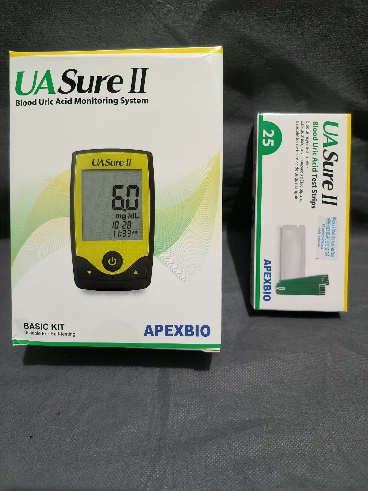 UASure II Uric Acid Meter Kit + Strips (100/75/50/25) Gout Test Tool UASure II Uric Acid Meter Kit + Strips (100/75/50/25) Gout Test Tool