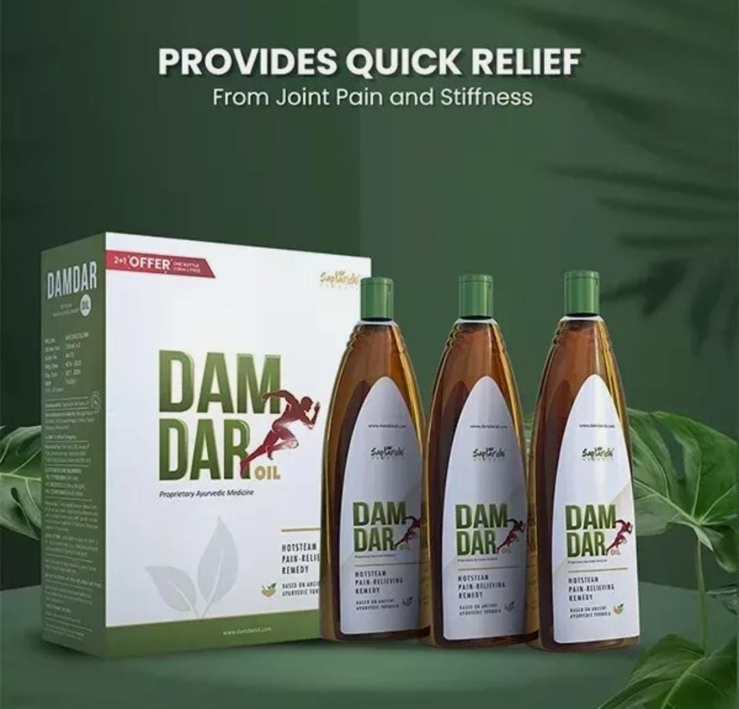 Damdar Oil - The World's 1st Hotsteam Joint Pain Relieving Oil PACK OF 3 BOTTLE Damdar Oil - The World's 1st Hotsteam Joint Pain Relieving Oil PACK OF 3 BOTTLE