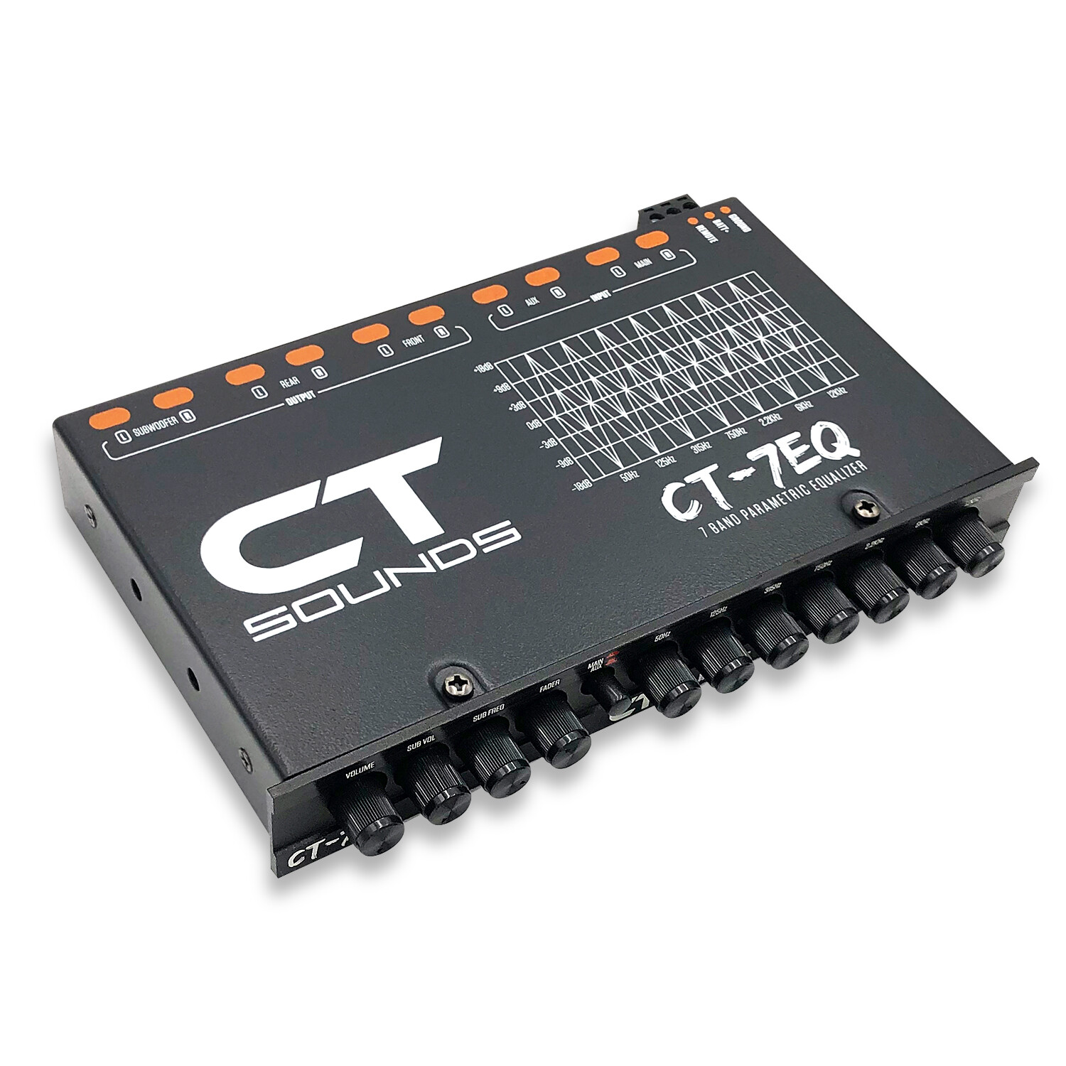 CT Sounds CT-7EQ 7 Band 1/2 Din Parametric Car Audio Equalizer with AUX Input CT Sounds CT-7EQ 7 Band 1/2 Din Parametric Car Audio Equalizer with AUX Input