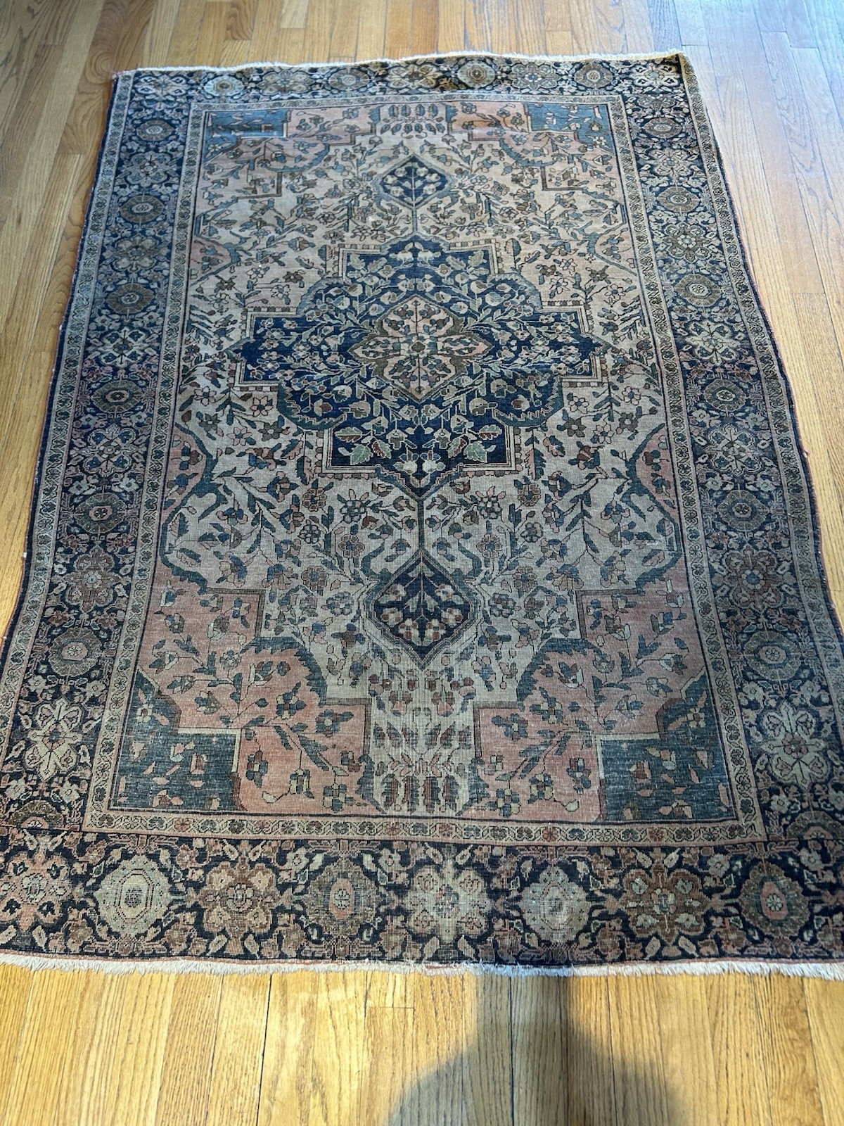 Rare Antique Fereghan Sarouk Rug C.1910 Handknotted Wool Extremely Fine Weave Rare Antique Fereghan Sarouk Rug C.1910 Handknotted Wool Extremely Fine Weave