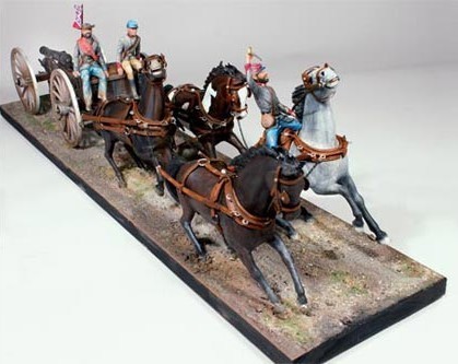 Lindberg 70349 1:16 Civil War: Confederate Horse Drawn Field Artillery