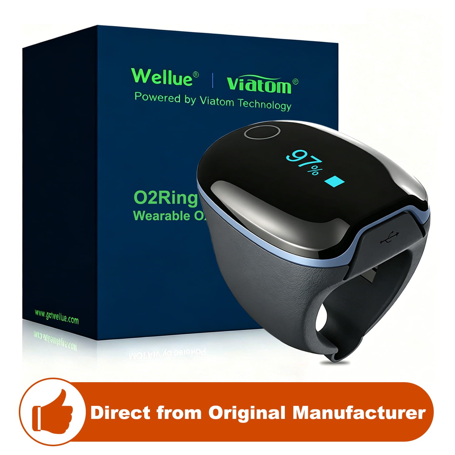 Wellue O2Ring Continuous Pulse Oximter with Vibration Alarm Free App & PC Report Wellue O2Ring Continuous Pulse Oximter with Vibration Alarm Free App & PC Report