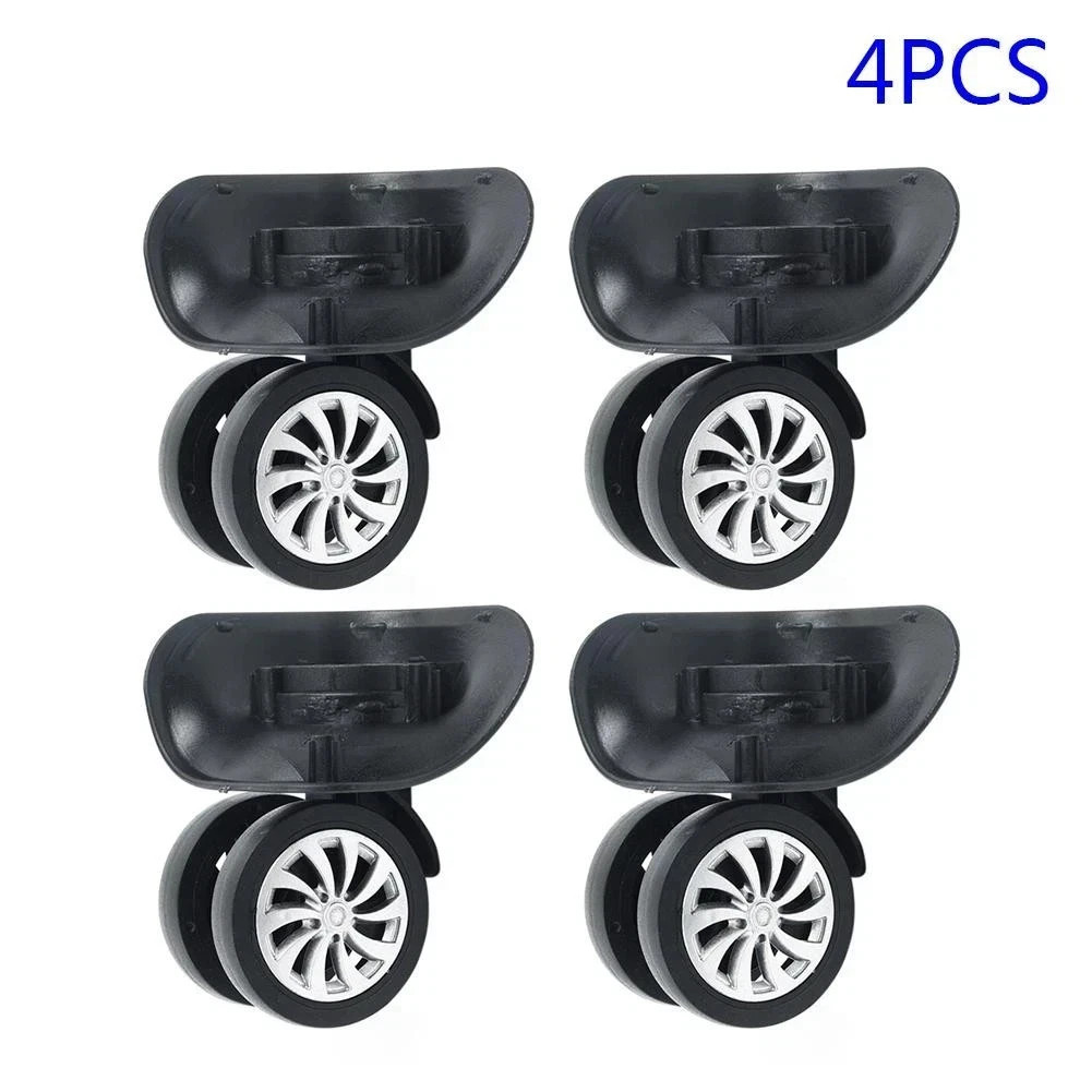 4pcs/set Replacement Luggage Suitcase Wheels Swivel Dual Roller Swivel Wheel