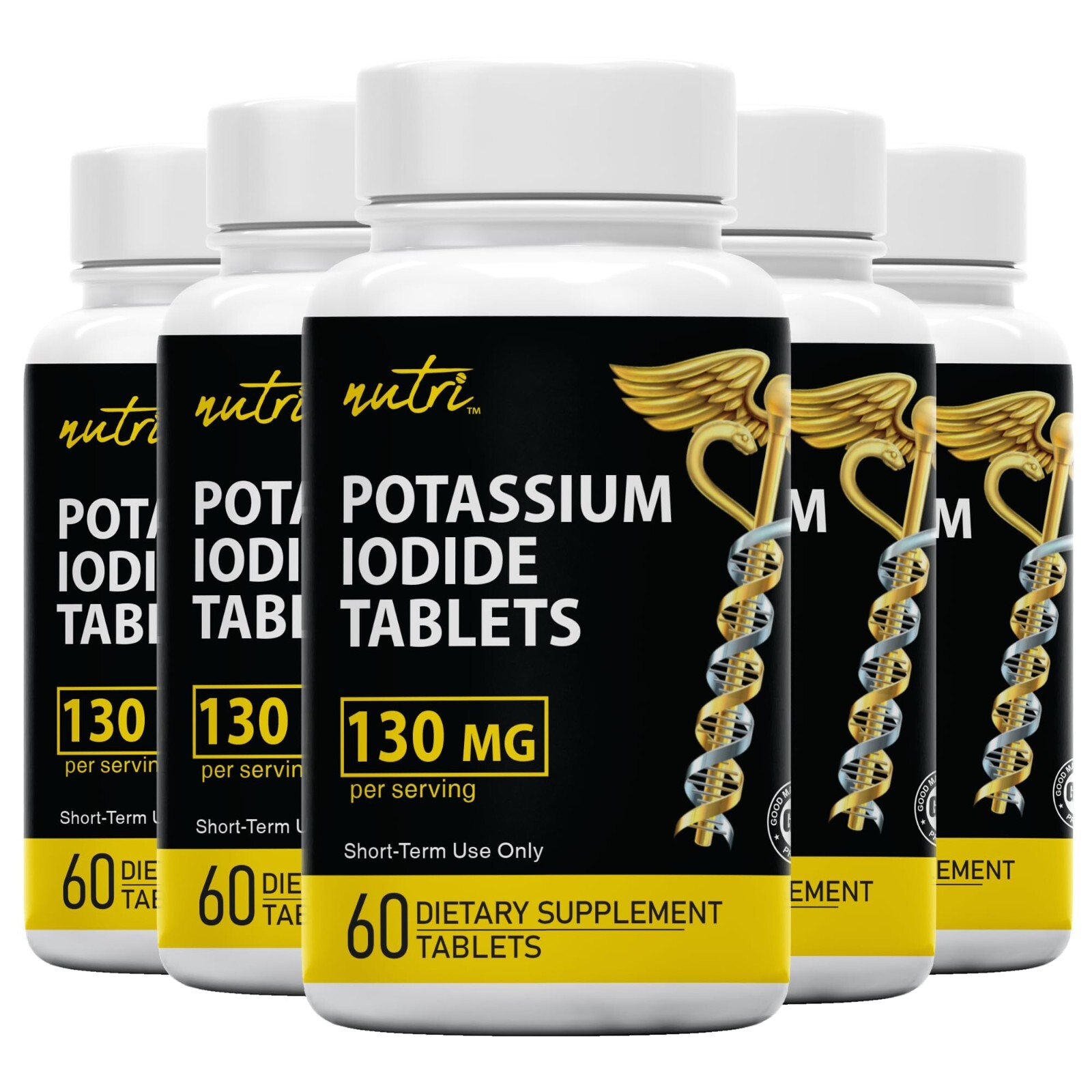 Potassium  Iodide Radiation Tablets 130 mg (5 Pack) - (300 Tablets) EXP 2033