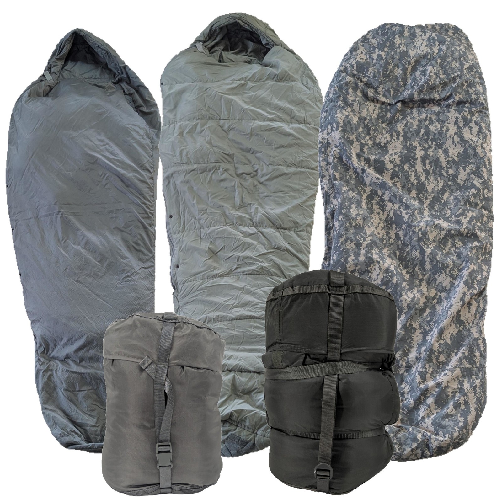 Good - Genuine USGI 5-Part Improved Modular Sleep System (IMSS) ACU UCP Complete