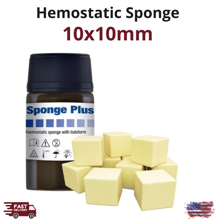 DSI Collagen Hemostatic Sponge Plus 50/Pk Absorbable Dental Extraction Dressing