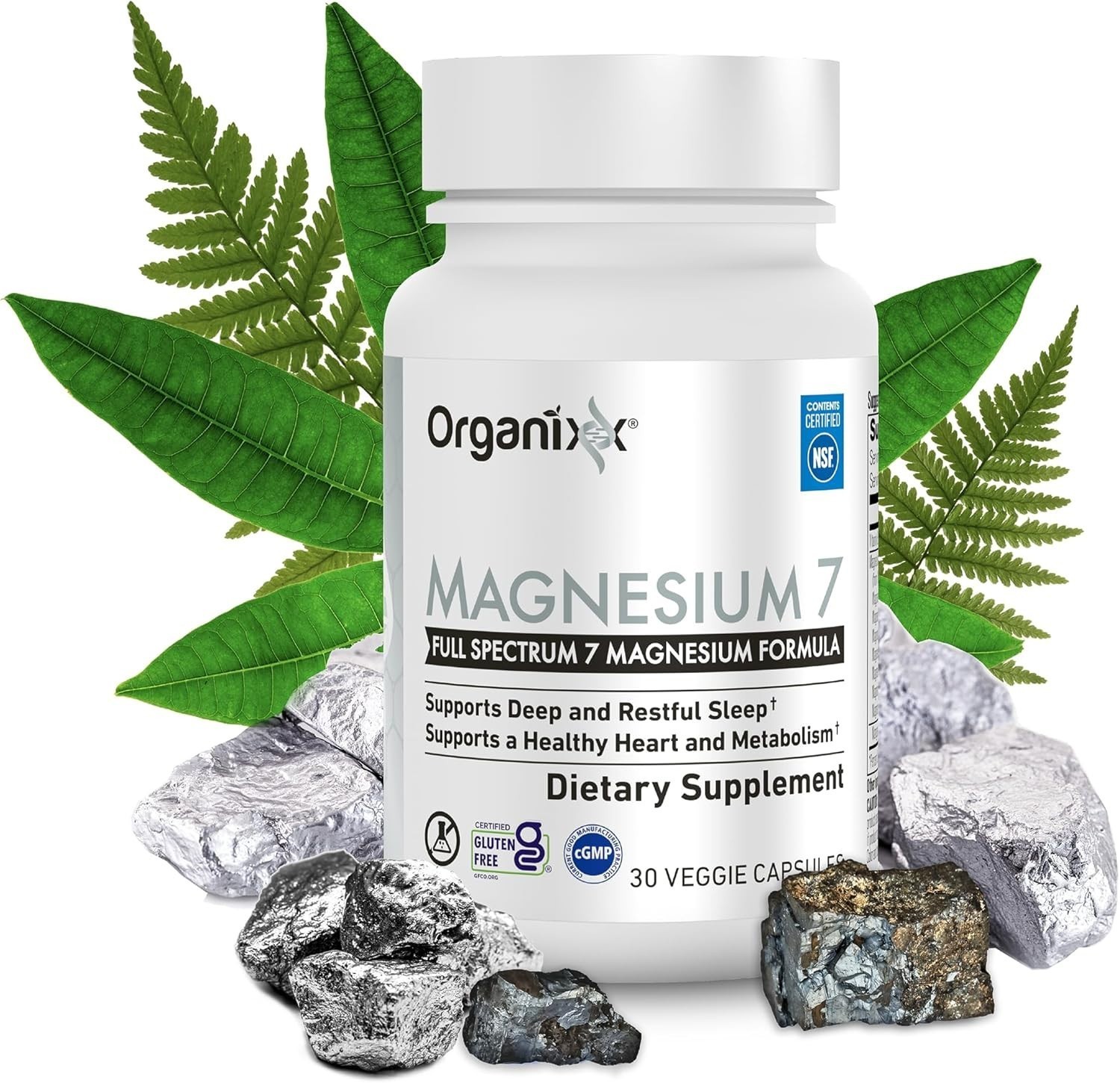 Organixx Magnesium 7 Supplement, Natural Magnesium Capsules for Sleep Support. Organixx Magnesium 7 Supplement, Natural Magnesium Capsules for Sleep Support.