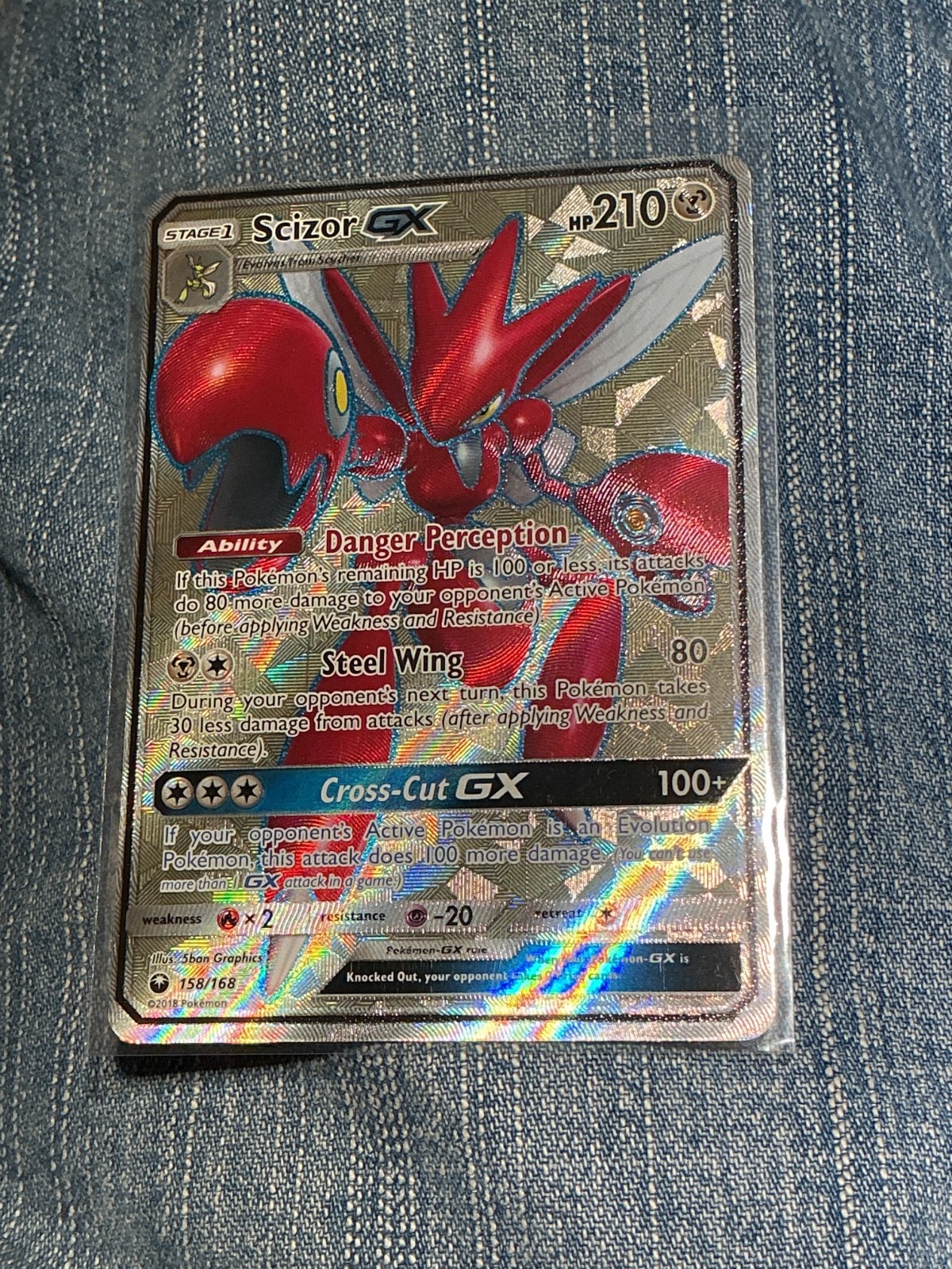 Scizor GX (Full Art) 158/168 Sm-Celestial Storm Holo LP