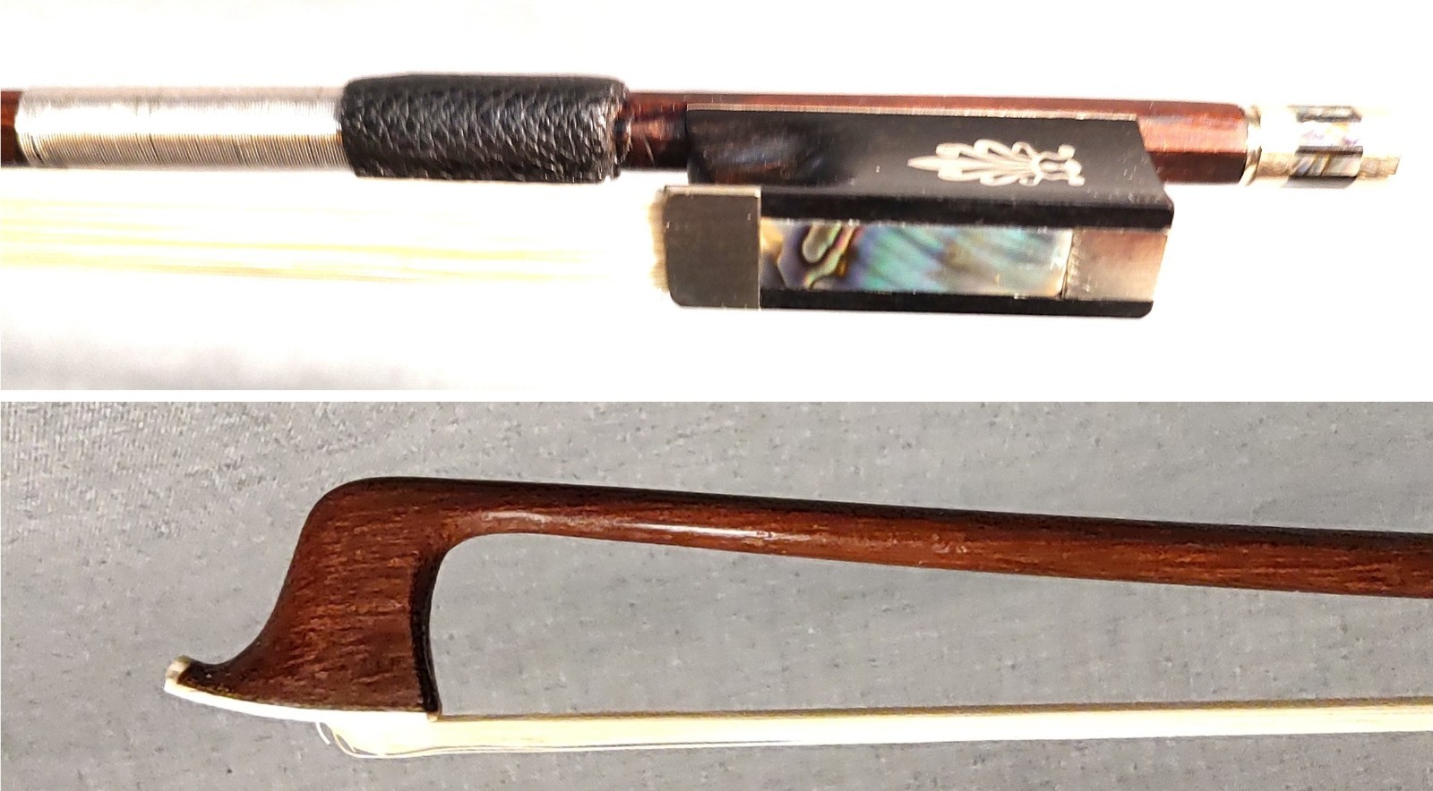 German Violin Bow, VTG 4/4 Firm, Springy, Mild Flex, Bright & Focused Tone, 60g
