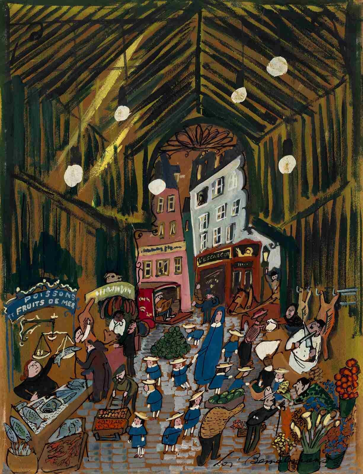 Ludwig Bemelmans And Low Madeline\'s Rescue c. 1953 Original Illustration