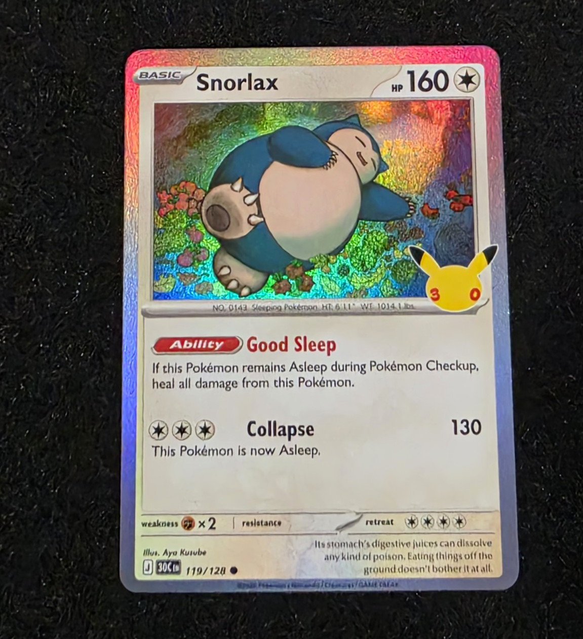 Snorlax 119/128 Holo Rare - Scarlet & Violet 151 Pokemon TCG English 2023 HP 160