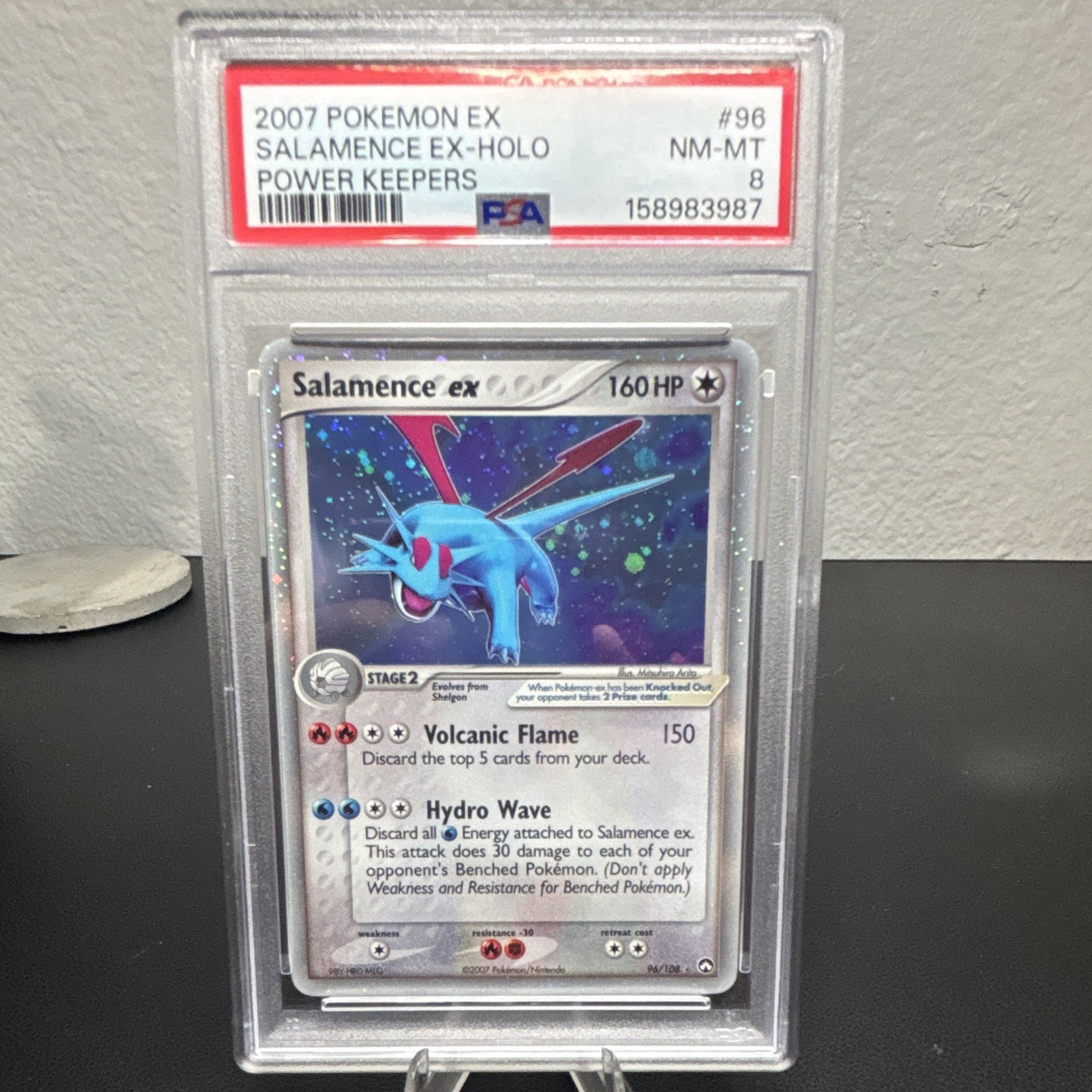 Pokémon TCG Salamence ex 96/108 EX Power Keepers Ultra Rare Holo PSA 8