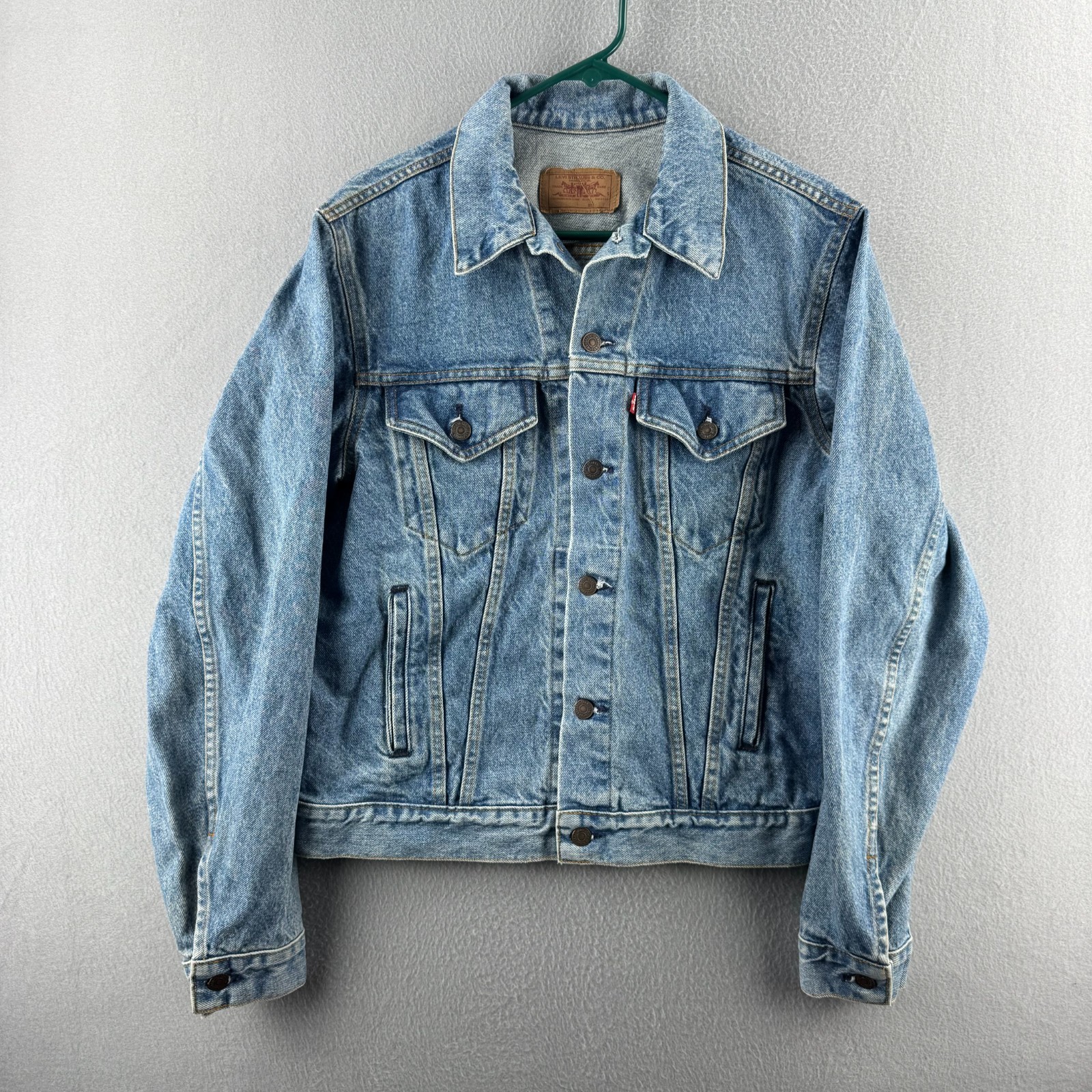 Vinage Levis Denim Jacket Mens 42L Type 3 Trucker 70506 80s Made in USA