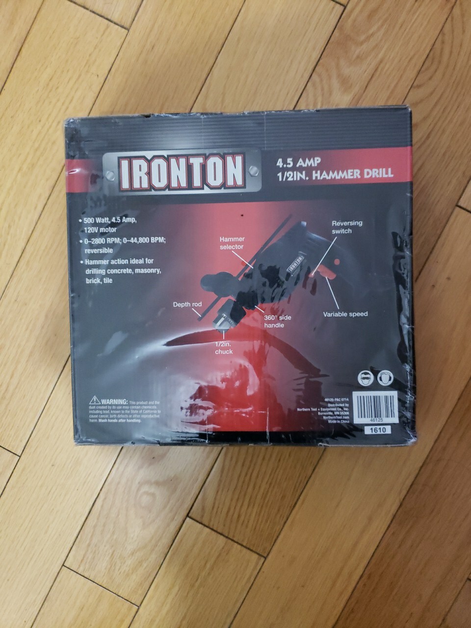 IRONTON 4.5AMP 500W 1/2-IN Corded Hammer Drill IRONTON 4.5AMP 500W 1/2-IN Corded Hammer Drill