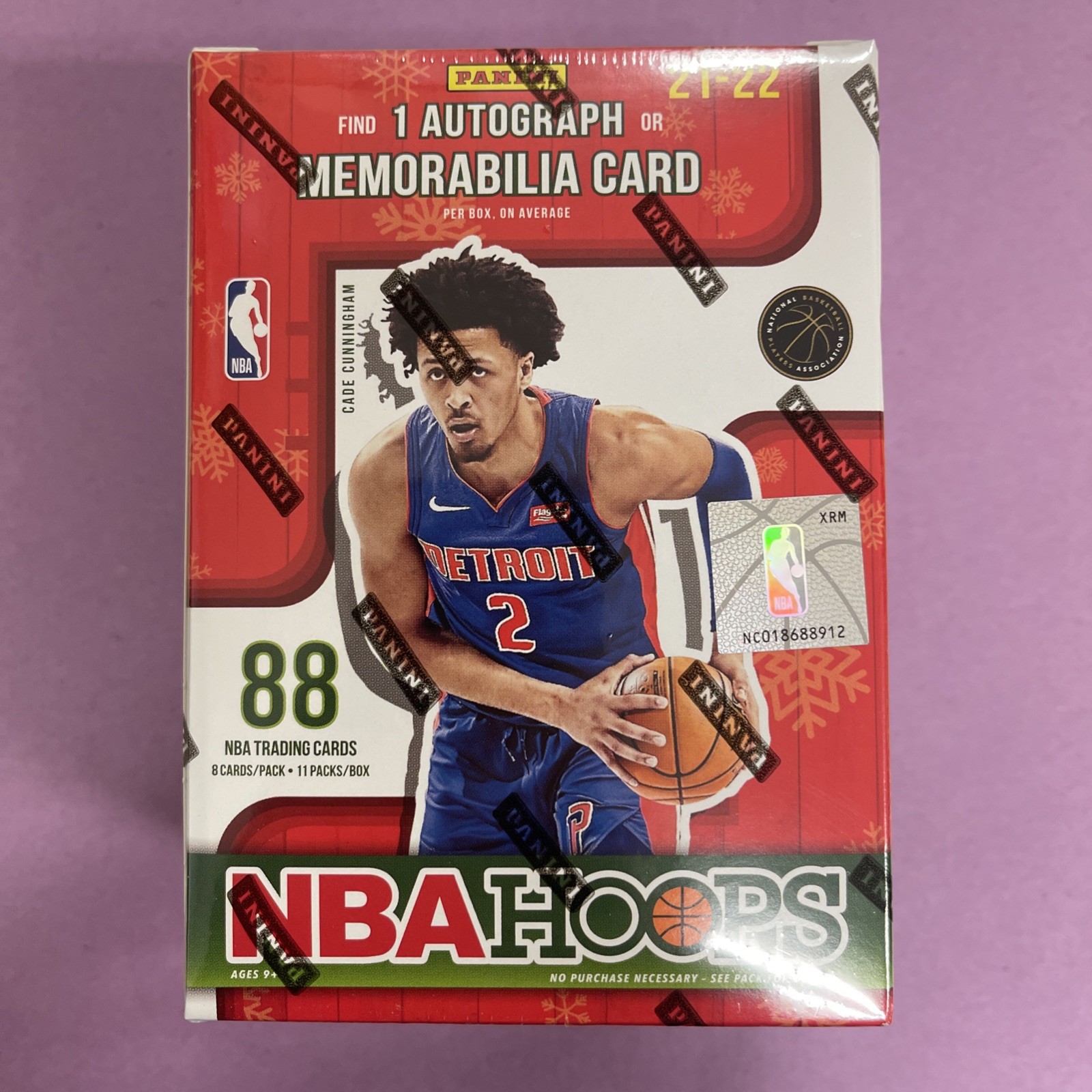 2021-22 Panini NBA Hoops Basketball Winter Exclusive Sealed Box 8 Cards-11 Packs