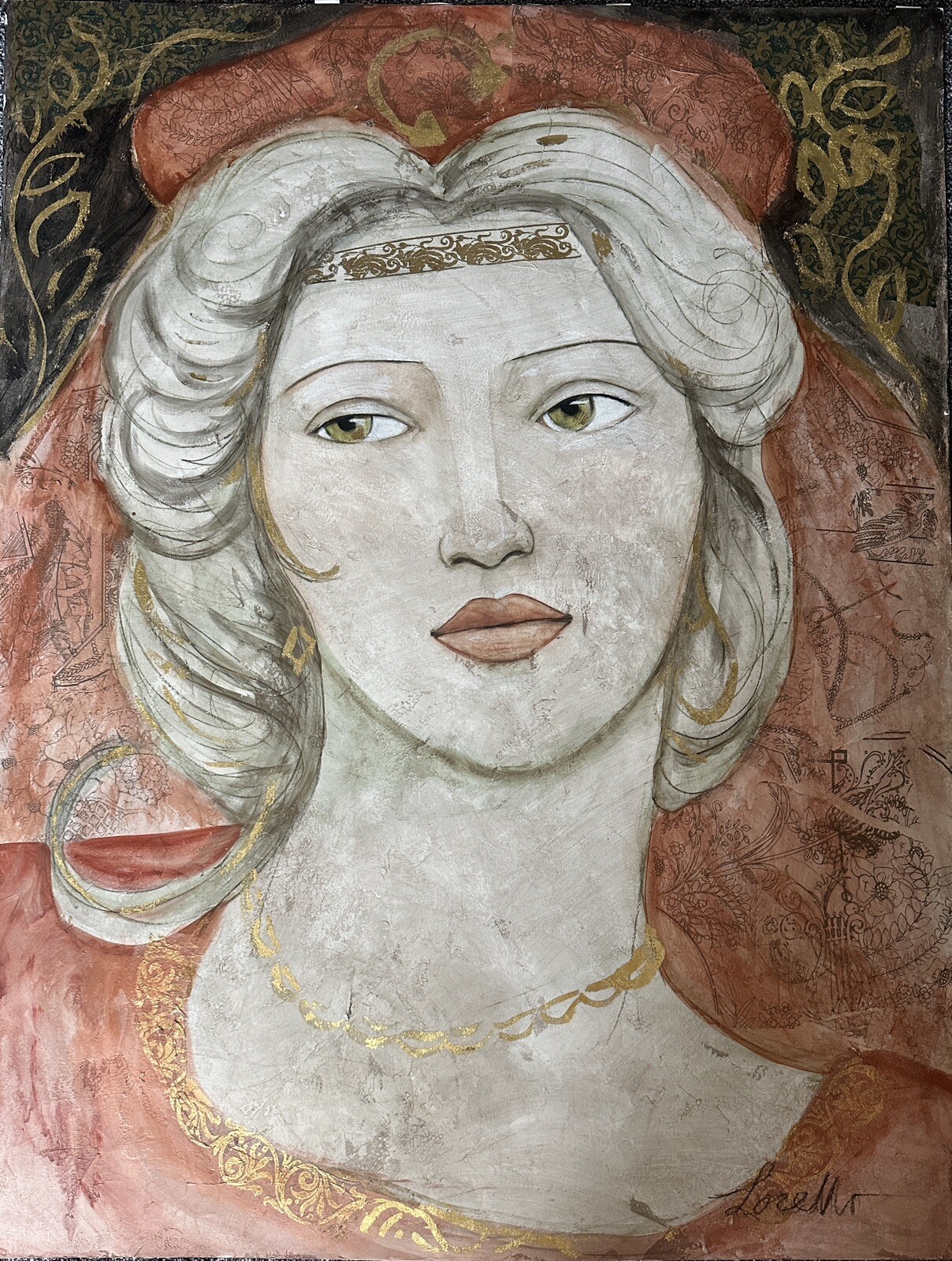 Susan Lorello: Juliet, ONE OF A KIND ORIGINAL Signed On Paper $1800