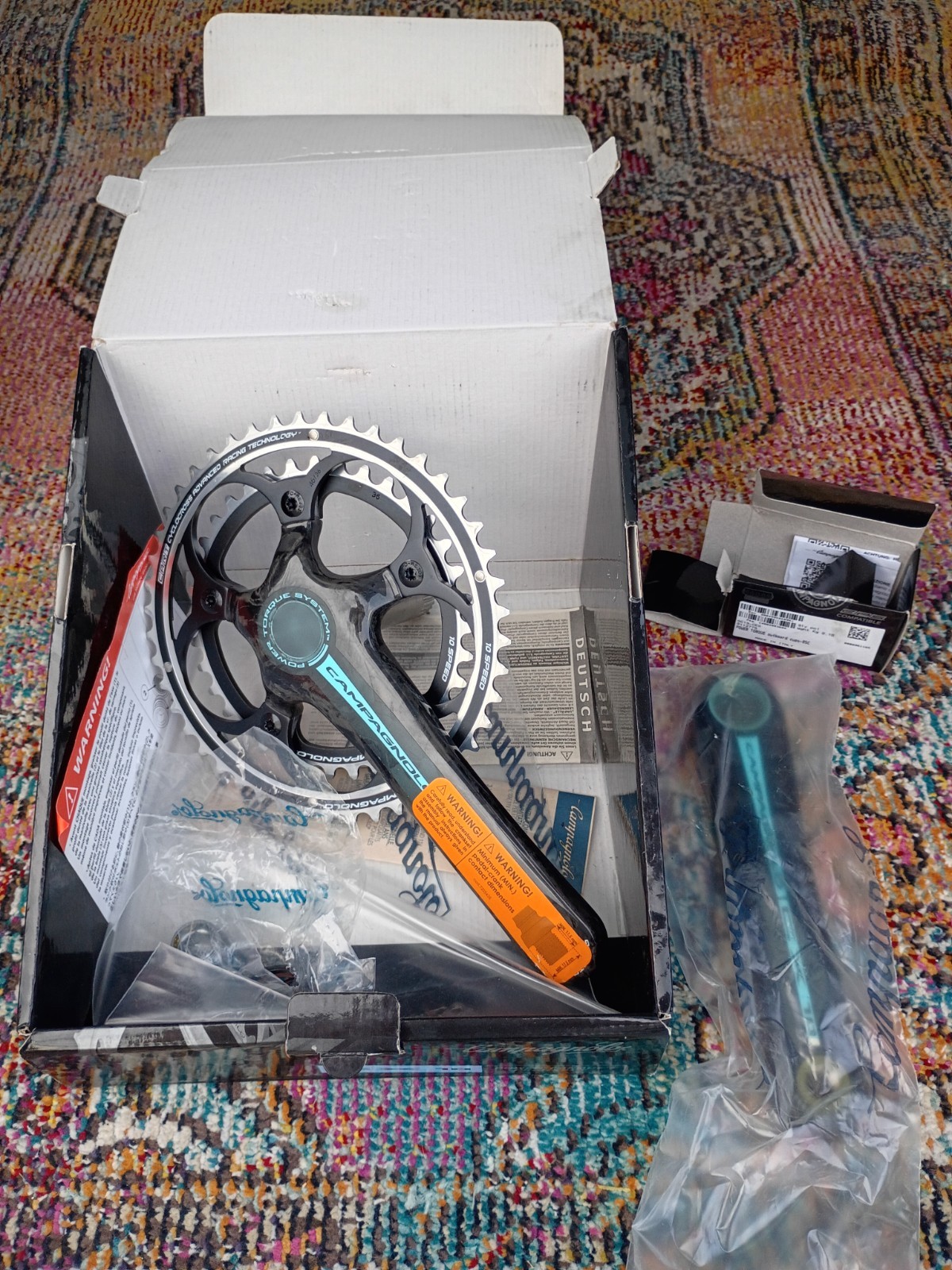 New Campagnolo CX-10 Carbon fiber Crankset 170 mm 46/36 110 BCD 10 Speed Record 