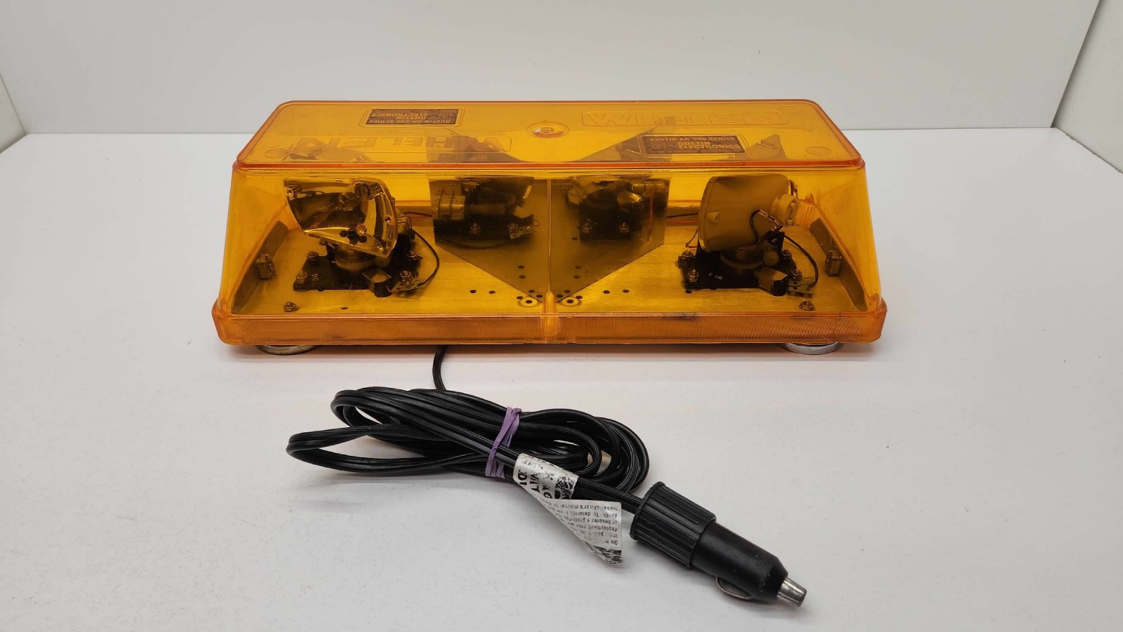 Vintage Whelen Austin AR-200 Series Magnetic Two Rotating Amber Light | TESTED