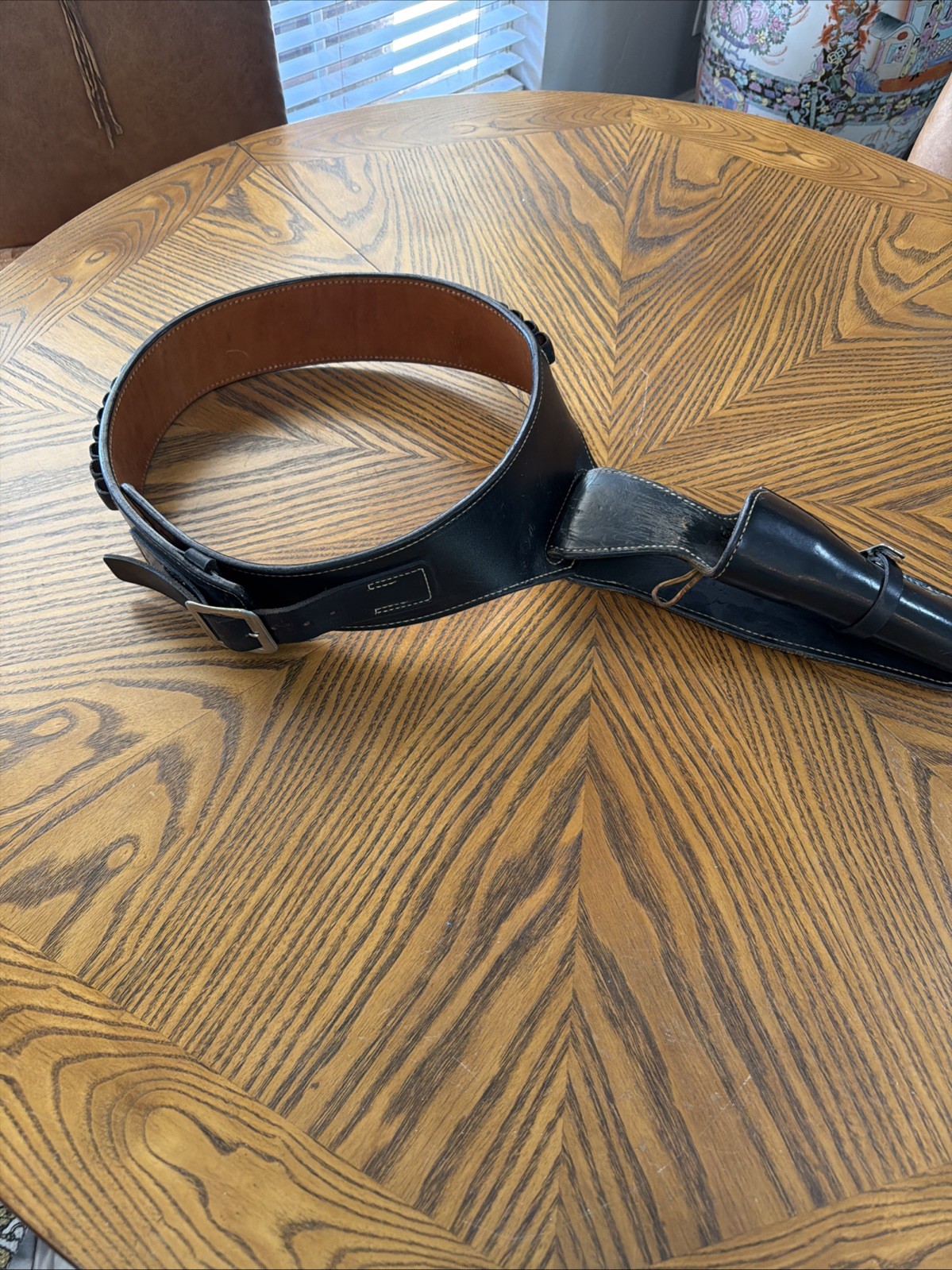 Vintage Arvo Ojala Hollywood Buscadero Black Holster & Belt Left Handed Read