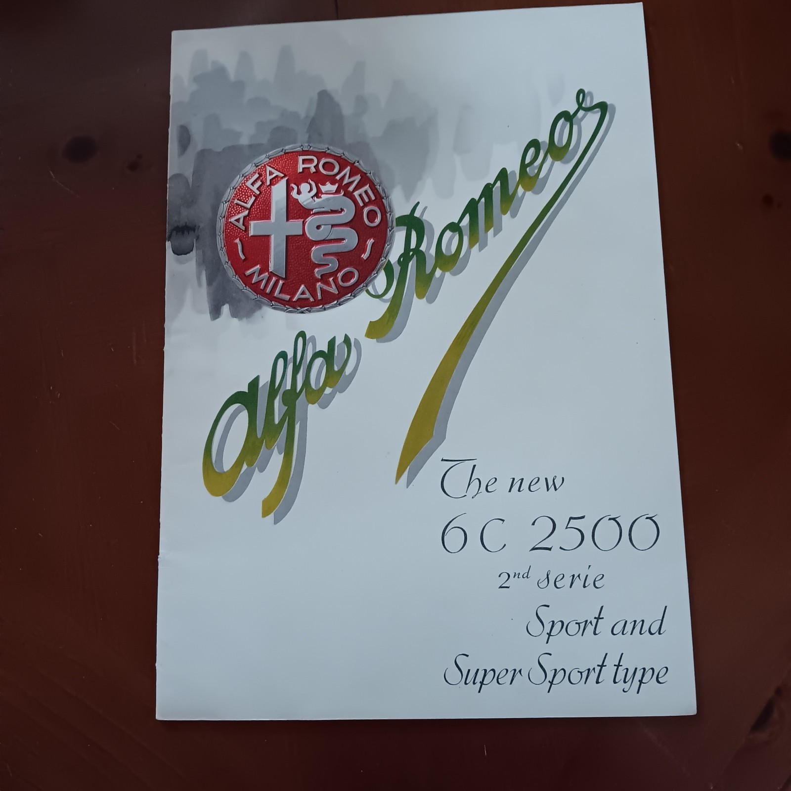 Alfa Romeo RARE Vintage Brochure  c.1947  6c 2500 2nd Series  English Text  ORIG