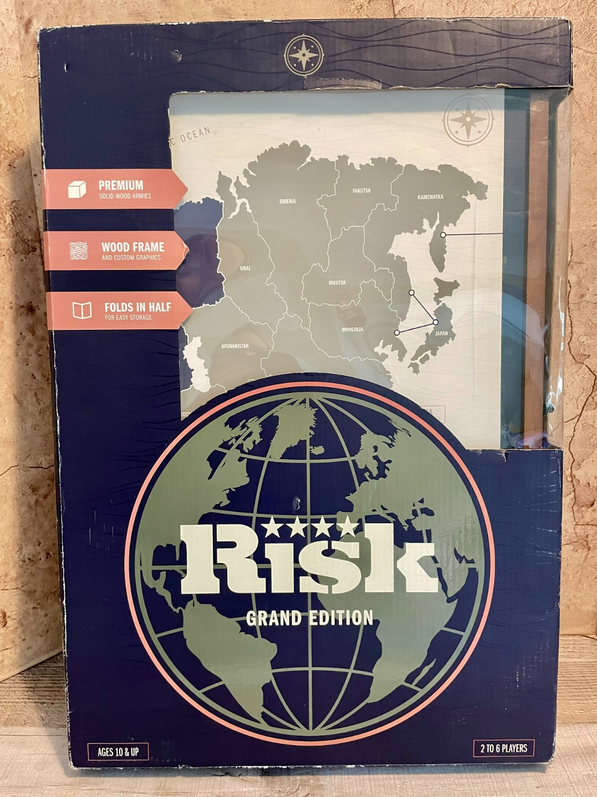 RARE 2024 WS Game Company RISK Grand Folding Edition Deluxe Wood Board Game RARE 2024 WS Game Company RISK Grand Folding Edition Deluxe Wood Board Game