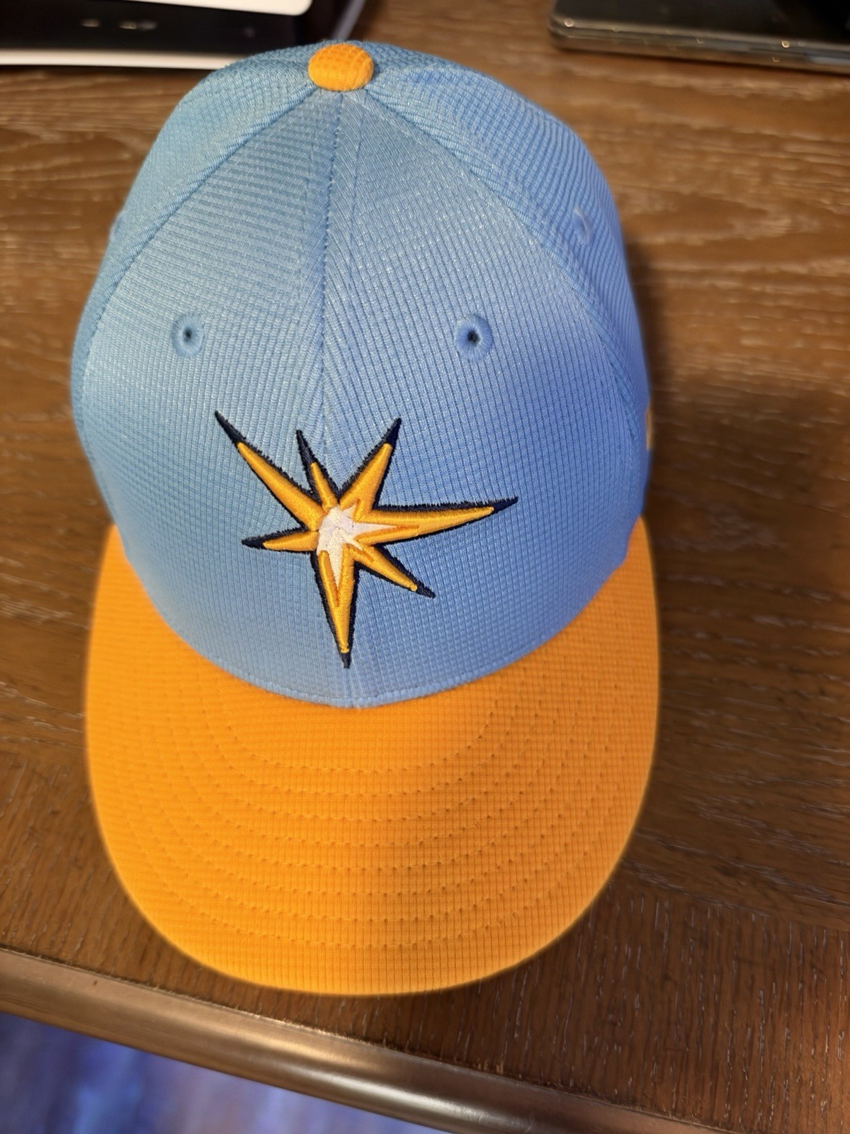 Tampa Bay Rays Burst Hat Fitted New Era Size 7 Devil Rays