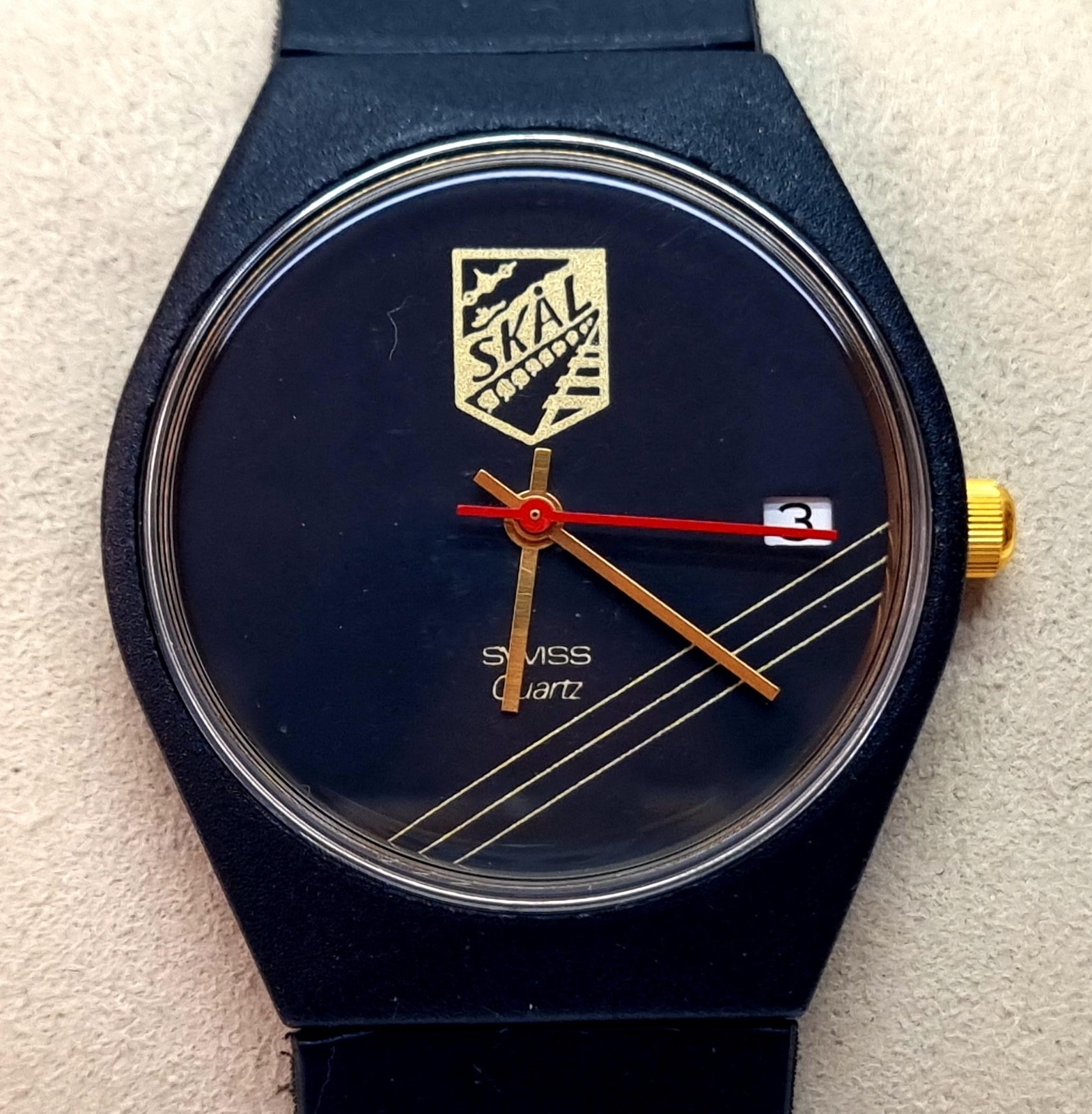 Vintage SKÅL International Watch Swiss Quartz NOS Mint In Box Corporate Promo