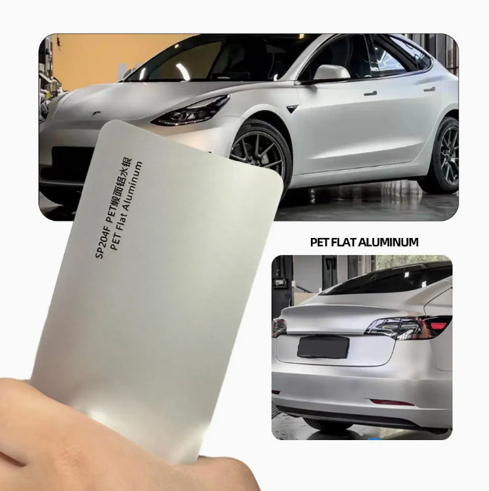 Suitable for Tesla PPF coating protective film PET Satin aluminum mercury 5*55FT Suitable for Tesla PPF coating protective film PET Satin aluminum mercury 5*55FT