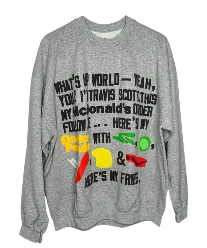 Cactus Jack Travis Scott X Cactus Plant Flea Market Script Crewneck Sweatshirt