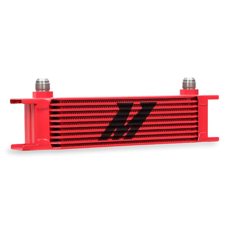 Mishimoto Universal 10 Row Oil Cooler - Red - MMOC-10RD