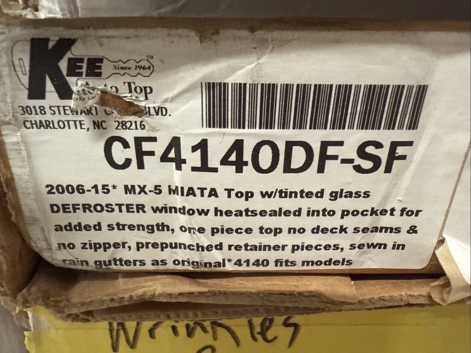 Convertible Soft Top w/ Glass Heated Window for 06-15 Mazda MX-5 Miata