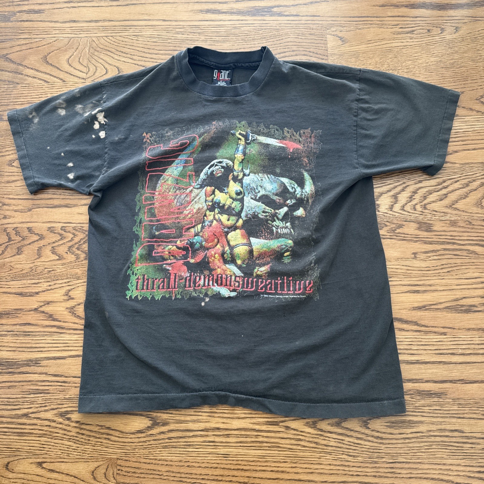 Vintage 1993 Danzig T Shirt Band Tee Thrall Demonsweatlive - Distressed, Size XL Vintage 1993 Danzig T Shirt Band Tee Thrall Demonsweatlive - Distressed, Size XL