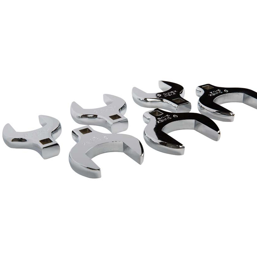 Sunex 9722A 1/2 Drive 6pc Jumbo Crowsfoot Wrench Set SAE Tool Kit