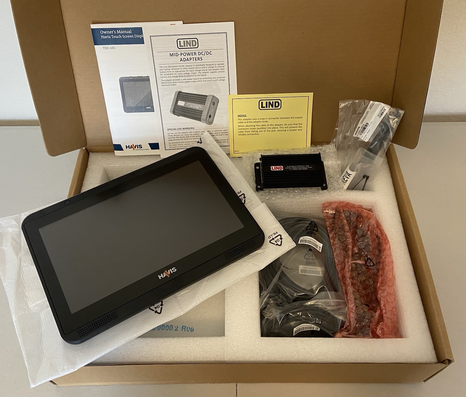 (New) Havis TSD-101 11.6” Touch Screen Monitor, 800 nits brightness, HDMI input