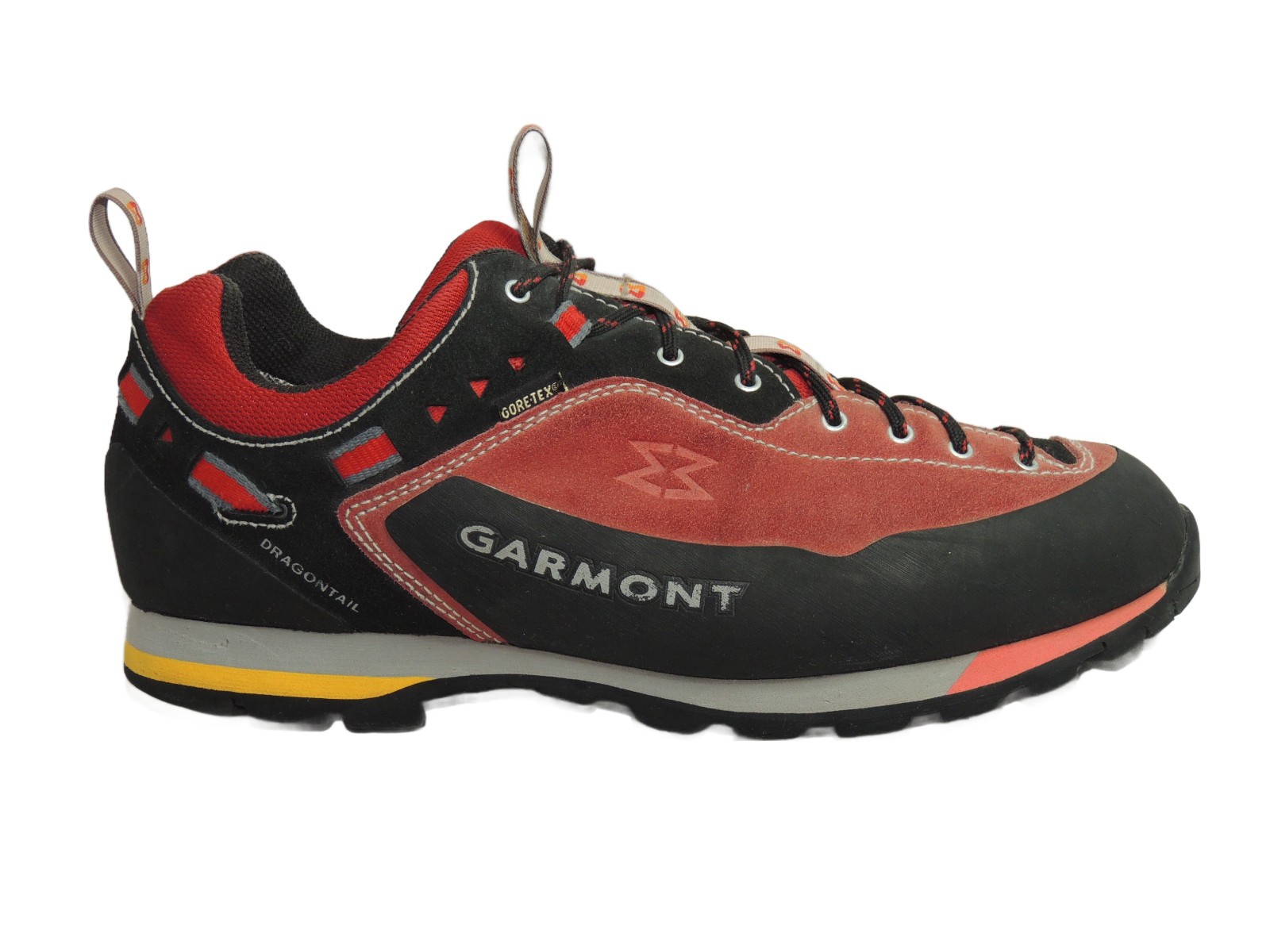 Garmont Mens Dragontail GTX Hiking Approach Shoes Red Leather Sz EUR 45 USA 11.5