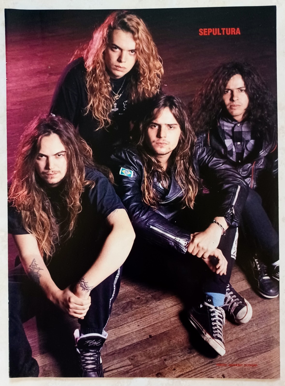SEPULTURA~ORIG 1991 POSTER~FULL PAGE PRINT MAGAZINE PINUP CLIPPING~MAX CAVALERA