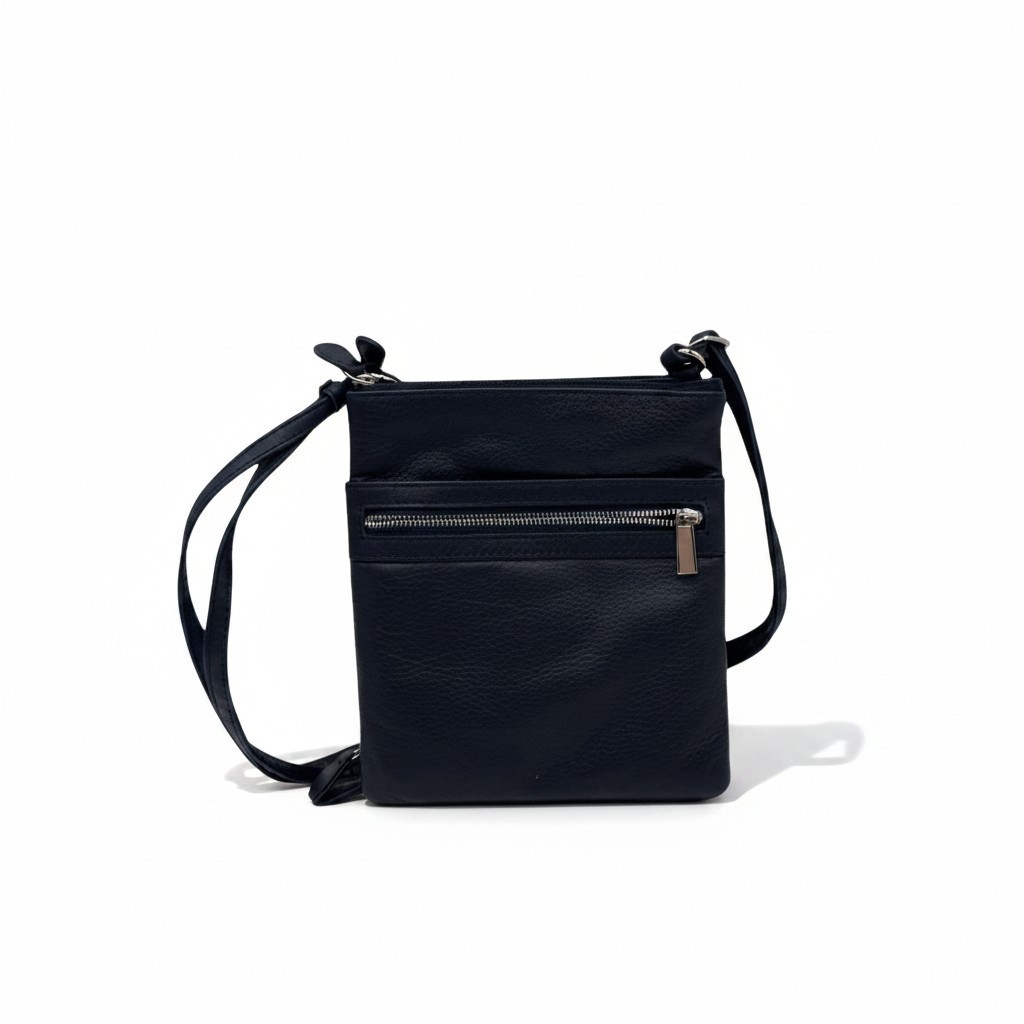 Giani Bernini Dasher Triple Zip Pebble Leather Crossbody NWT Imperfections