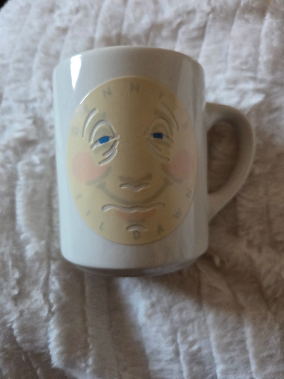 Vintage Denny's Restaurant Til Dawn Moon Face Heat Activated Ceramic Mug Coffee Vintage Denny's Restaurant Til Dawn Moon Face Heat Activated Ceramic Mug Coffee