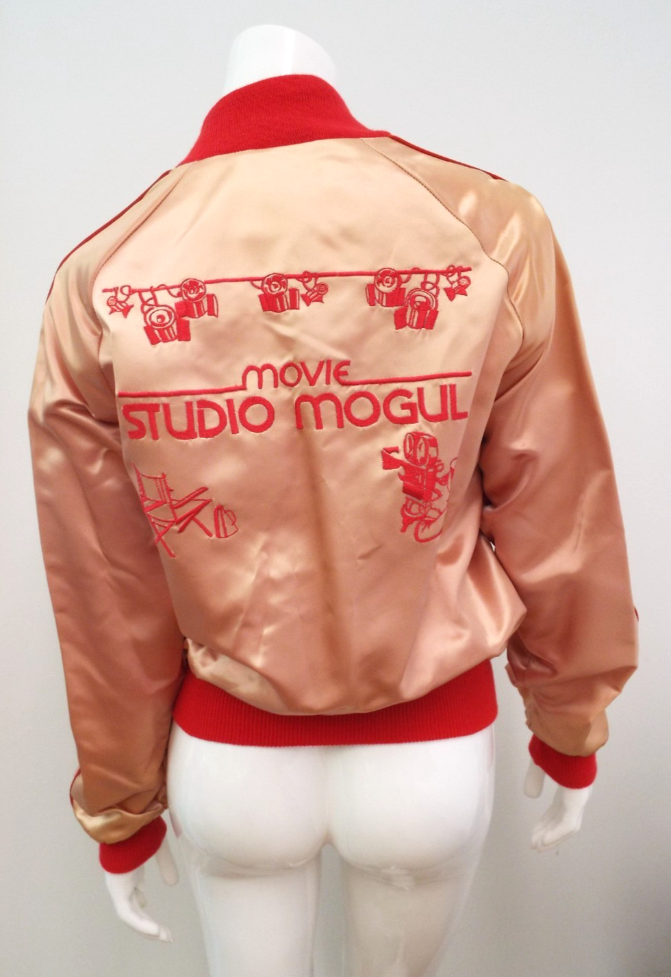 Vintage 1981 Movie Studio Mogul Game Satin Zip Bomber Jacket Medium Ed Colarik Vintage 1981 Movie Studio Mogul Game Satin Zip Bomber Jacket Medium Ed Colarik