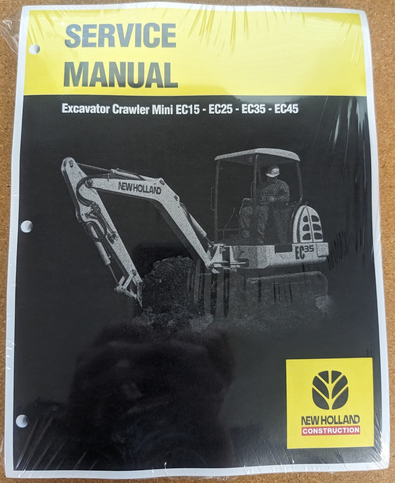 NEW HOLLAND EC15, EC25, EC35, EC45 Excavator Service Manual Repair Shop Book